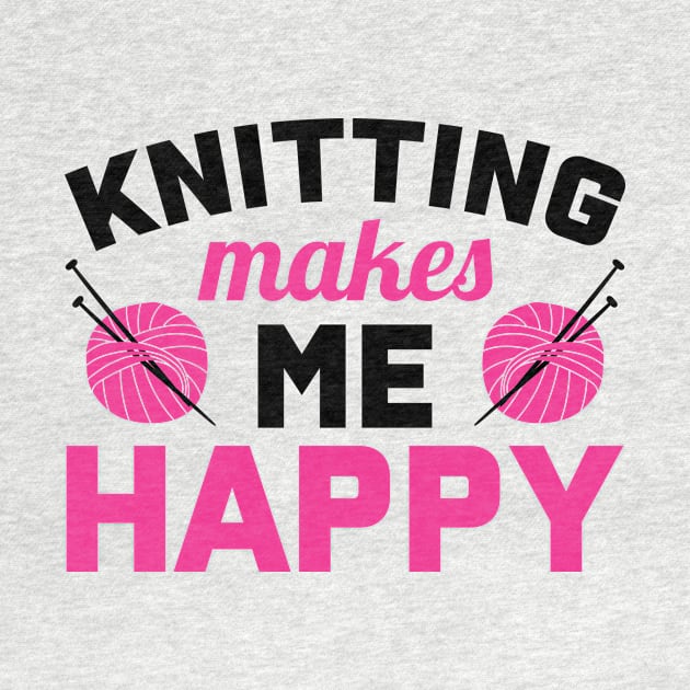 Knitting makes me happy (black) by nektarinchen